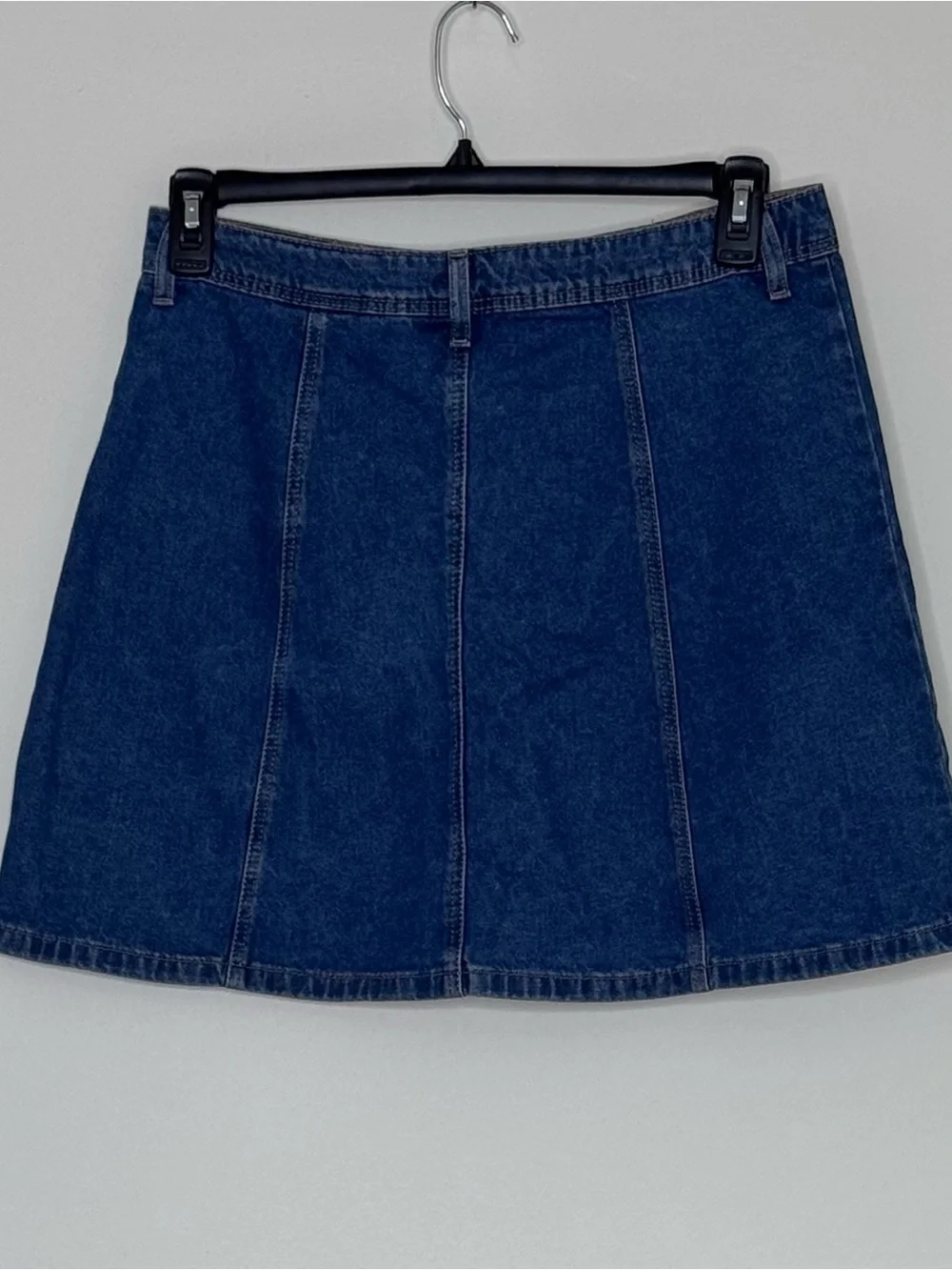 Divided by H&M Dark Blue Denim Button-Front A-Line Skirt - Picture 2 of 5